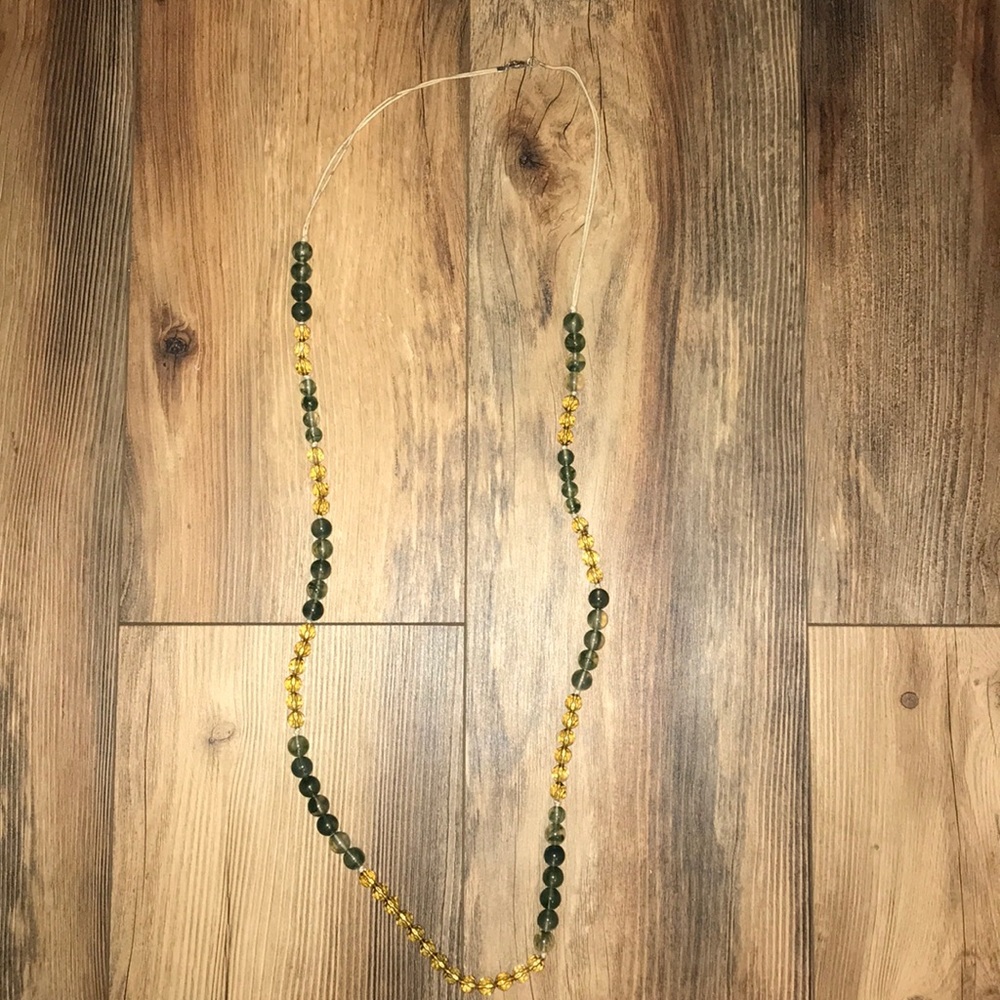 Green long necklace